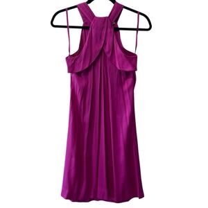 Banana Republic Silk Racerback Shift Mini Dress Magenta Size 6